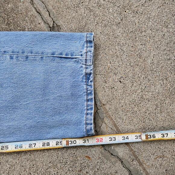 Vtg 90s LEVI'S 501 Plain Faded Straight Leg Denim Jeans Tagged 36 x 34 USA Made - Picture 8 of 8
